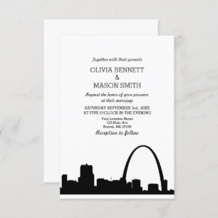 St Louis Skyline Cityscape Wedding Invitation