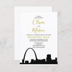 St Louis Skyline Cityscape Wedding Invitation