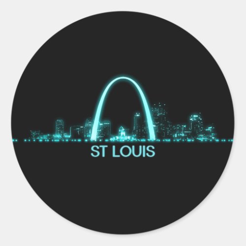 St Louis Skyline Classic Round Sticker