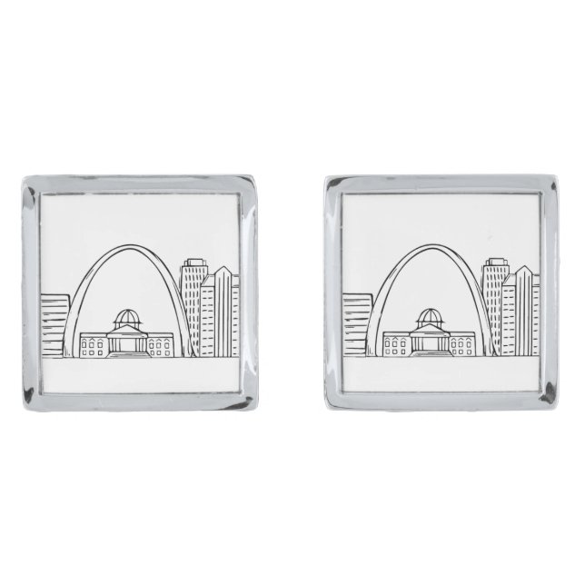 St. Louis Skyline Cufflinks (Front)