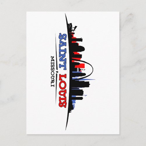 St Louis Skyline Design Postcard