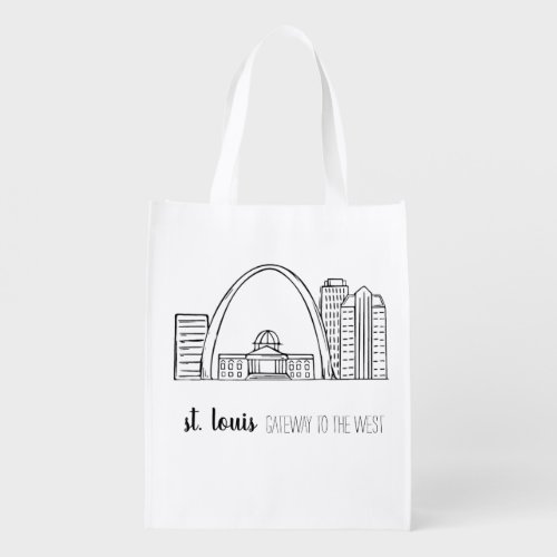 St Louis Skyline Grocery Bag