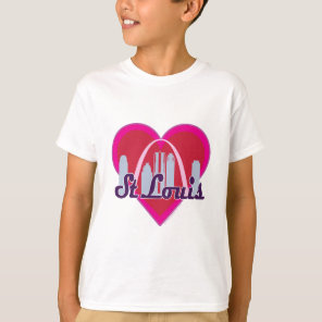 St Louis Skyline Heart T-Shirt