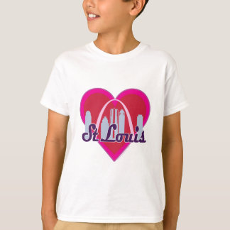 St Louis Skyline Heart T-Shirt