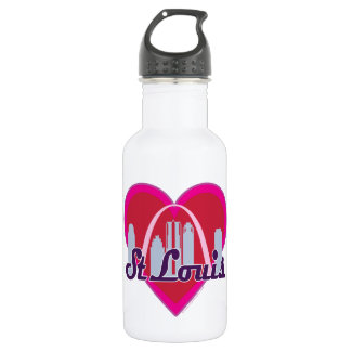 St Louis Skyline Heart Water Bottle