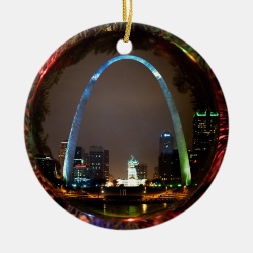 St Louis Skyline Holiday Ornament