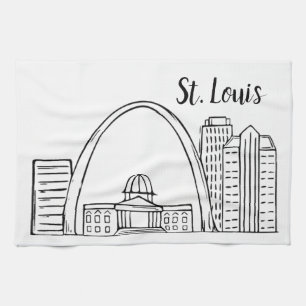 St. Louis Skyline Kitchen Dish Towel