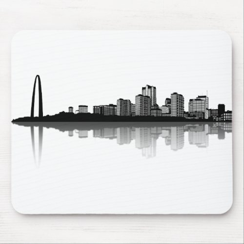 St Louis Skyline Mousepad bw
