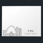 St. Louis Skyline Notepad<br><div class="desc">St. Louis Skyline Drawing. This is an original drawing that has been scanned and cleaned up for reproduction</div>