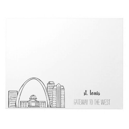 St Louis Skyline Notepad