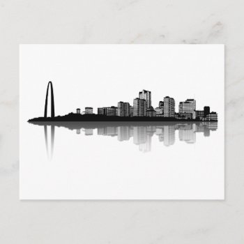 St. Louis Skyline Postcard (b/w) by DryGoods at Zazzle