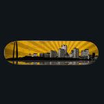 St. Louis Skyline Skateboard Deck (yellow)<br><div class="desc">A skyline that just won’t quit! Original vector art St. Louis cityscape with grunge textures – feel free to customize!</div>