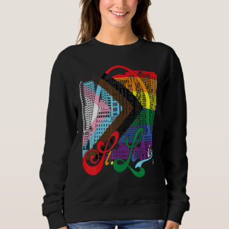 St Louis Skyline Squared Progress Pride Flag Sweatshirt