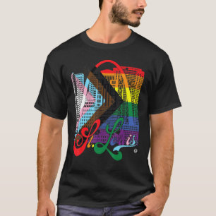 St Louis Skyline Squared  Progress Pride Flag T-Shirt
