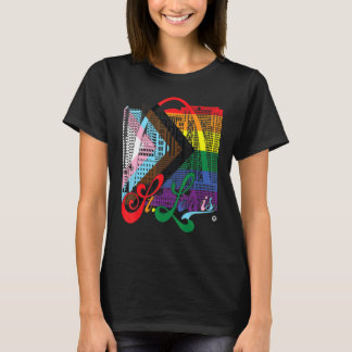 St Louis Skyline Squared Progress Pride Flag T-Shirt