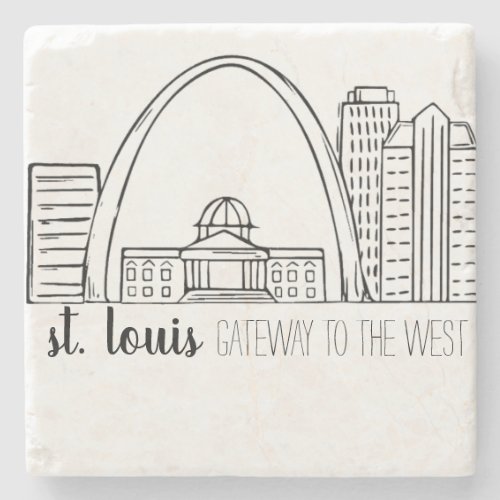 St Louis Skyline Stone Coaster