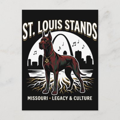 St. Louis Stands Great Dane Cultural Legacy Art Postcard