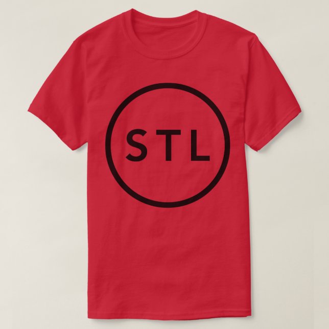 St Louis STL Circle Left Chest TShirt 1 (Design Front)