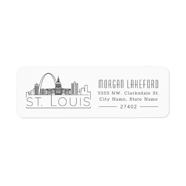 St. Louis Stylized Skyline | Label (Front)