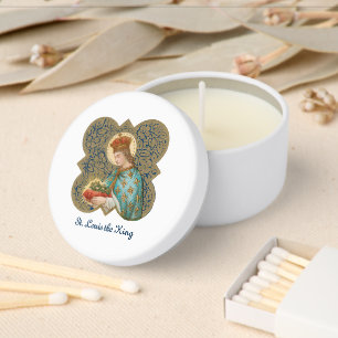 St. Louis the King in a Barbed Quatrefoil (BK 066) Mini Candle Favors