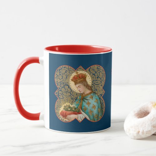 St Louis the King in a Barbed Quatrefoil BK 066 Mug