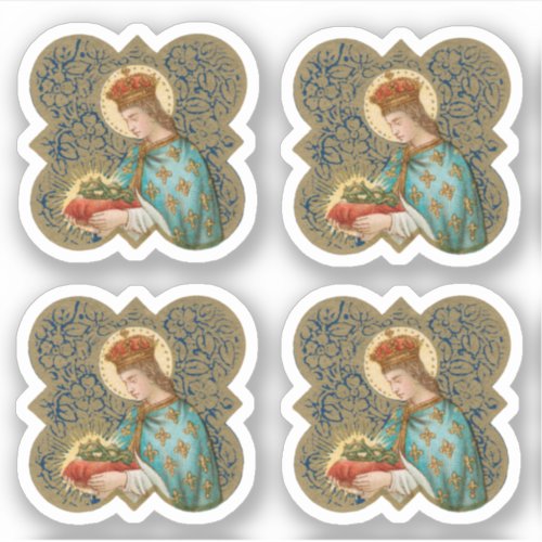 St Louis the King in a Barbed Quatrefoil BK 066 Sticker