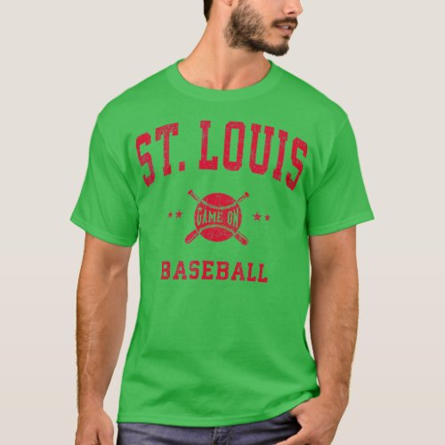 St Louis Vintage Baseball hrowback Retro Design  T_Shirt