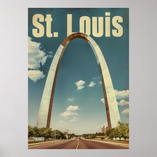 St Louis Vintage Travel Poster