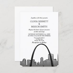 St Louis Wedding Invitation Missouri Saint Louis