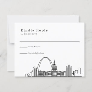 St. Louis Wedding Stylized Skyline RSVP