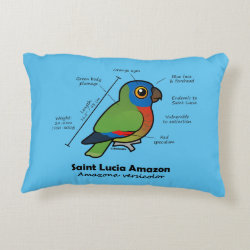 St Lucia Amazon Statistics Brushed Polyester Accent Pillow