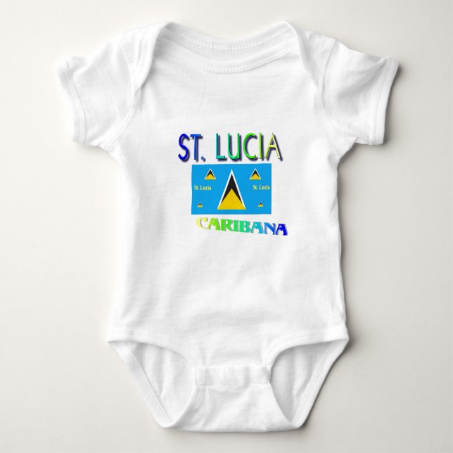 St. Lucia Baby Bodysuit (Front)