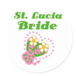 St. Lucia Bride Classic Round Sticker