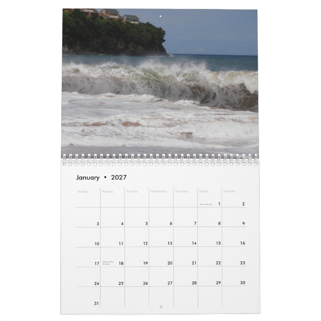 St. Lucia Calendar (Jan 2027)