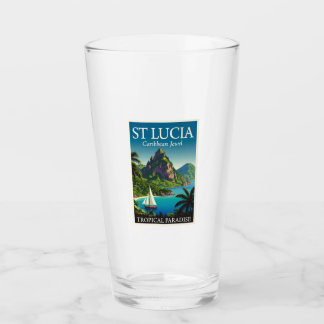 St Lucia Caribbean Jewel  Glass