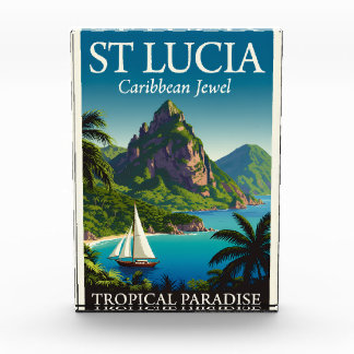 St Lucia Caribbean Jewel  Photo Block
