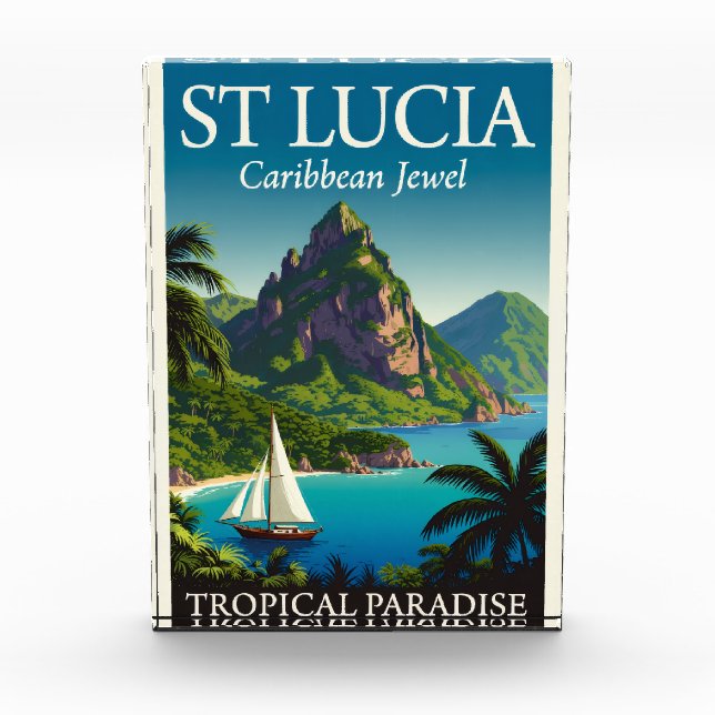 St Lucia Caribbean Jewel  Photo Block (Front)
