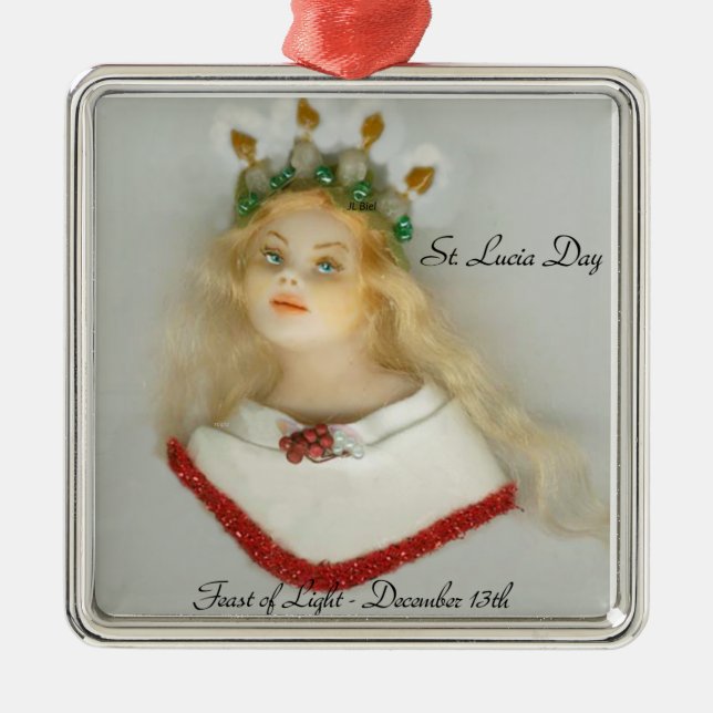 St. Lucia Day 168 JL Biel Metal Ornament (Front)