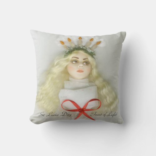 St Lucia Day 177 JL Biel Throw Pillow