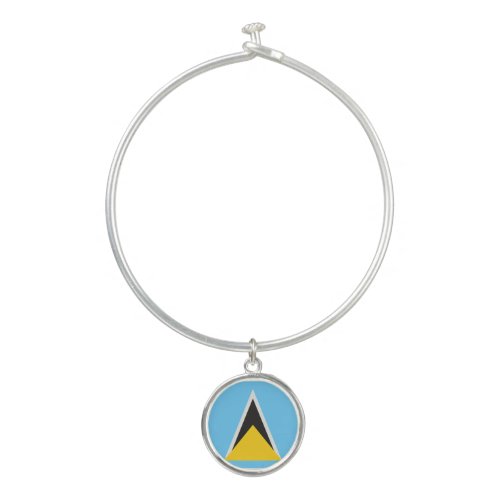 St Lucia Flag  Bangle Bracelet