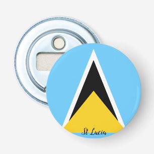 St Lucia Flag Bottle Opener