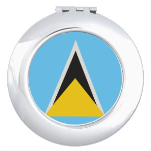 St Lucia Flag  Compact Mirror