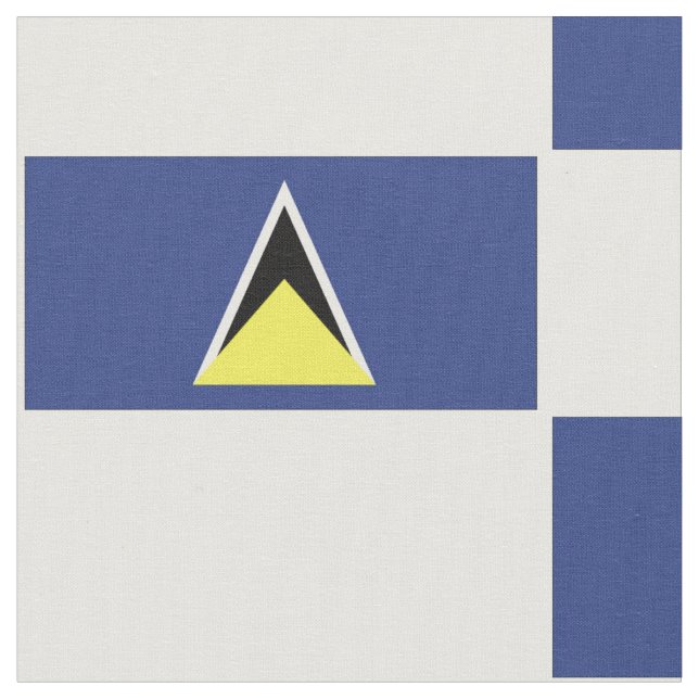 St. Lucia Flag fabric (Close Up)