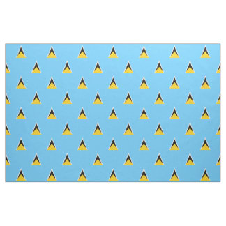 St. Lucia Flag fabric light blue