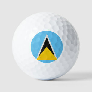 St Lucia Flag Golf Balls