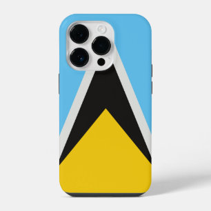 St Lucia Flag iPhone 14 Pro Case