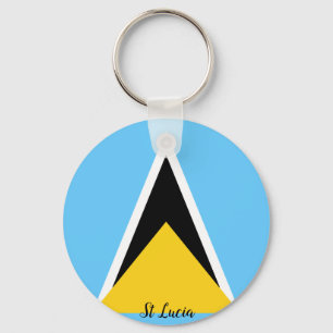 St Lucia Flag   Keychain