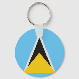 St Lucia Flag Keychain