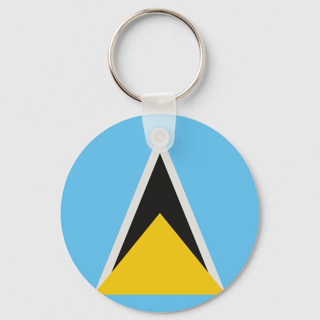 St Lucia Flag   Keychain (Front)