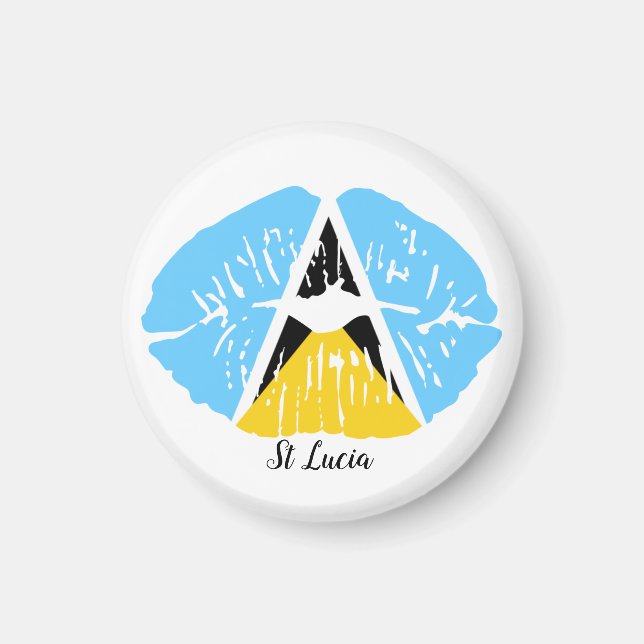 St Lucia  Flag Magnet (Front)